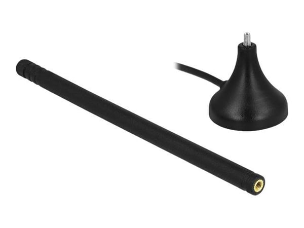 Delock - Antenne - Smart Home - 3 - 5 dBi - rundtstrålende - innendørs / utendørs, magnetmonterbar - svart