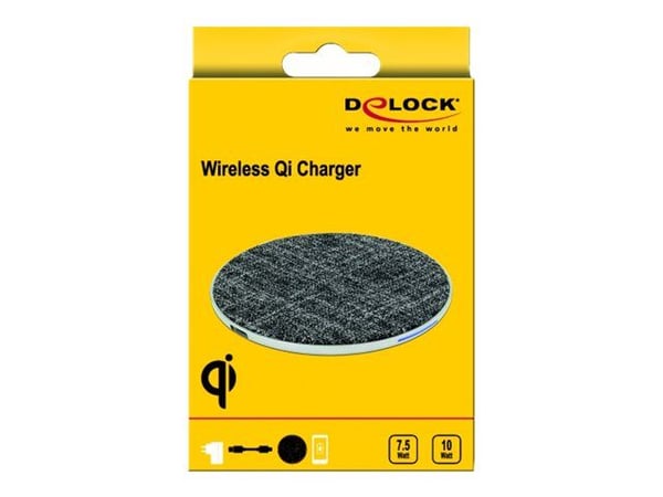Delock Wireless Qi Fast Charger - Trådløs ladematte - 10 watt - Fast Charge