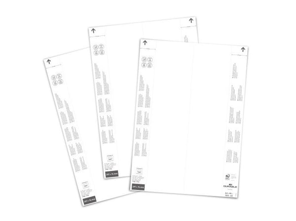 Durable 103102, Hvit, Rektangel, A4, Laser/Blekkskriver, 7,4 cm, 29,7 cm