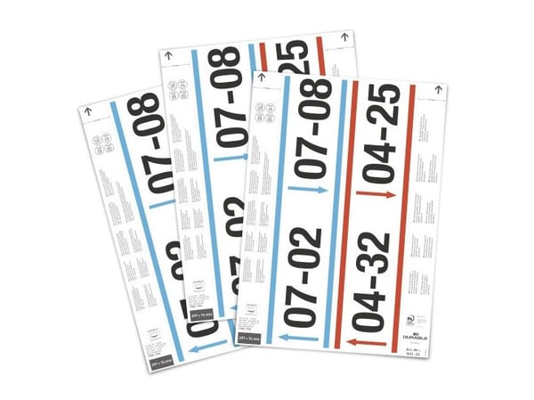 Durable 103102, Hvit, Rektangel, A4, Laser/Blekkskriver, 7,4 cm, 29,7 cm
