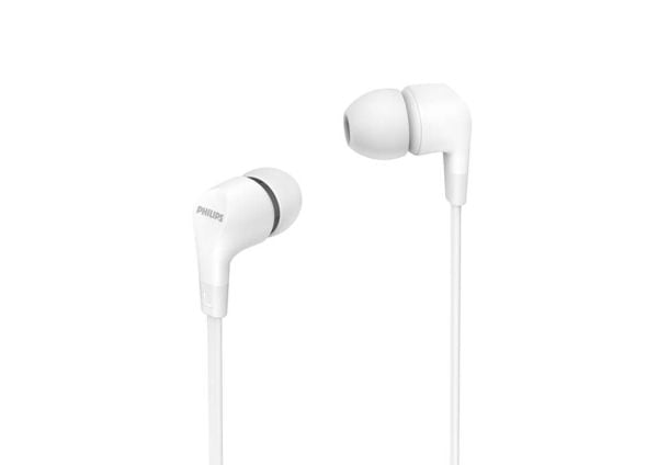 Philips TAE1105WT - Ørepropper med mikrofon - i øret - kablet - 3,5 mm jakk - hvit