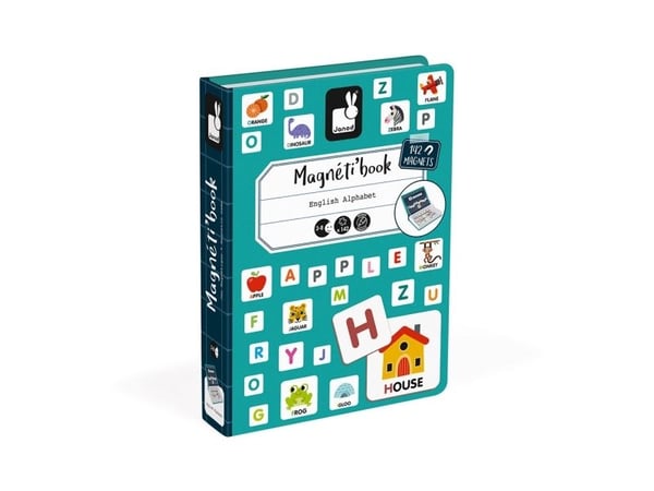JANOD English Alphabet Magneti''Book, 3 år, Fotoark kartong, Flerfarget