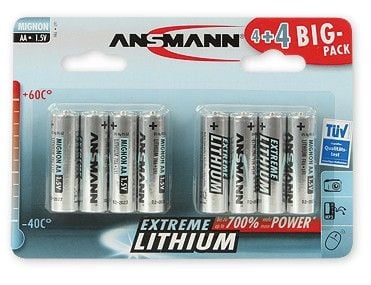 ANSMANN Extreme Lithium AA - Batteri 8 x AA typ - Li