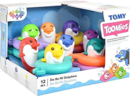 Tomy Toomies Do Rae Mi Dolphins, Bade leke, Gutt/Jente, 1 år, Gir fra seg lyd, Flerfarget