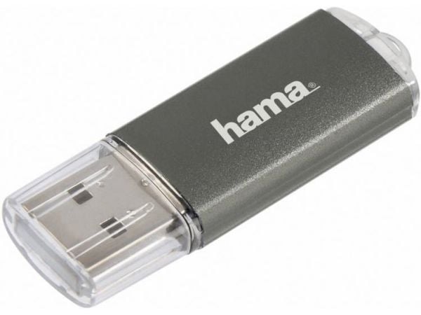 Hama "Laeta" FlashPen, 16 GB, USB A-tyyppi, 2.0, Suojus, Harmaa