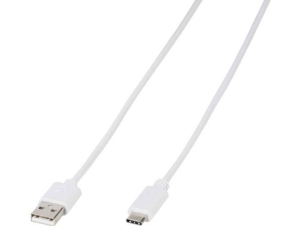 Vivanco PBW CC UC 10, 1 m, USB A, USB C, USB 2.0, Valkoinen