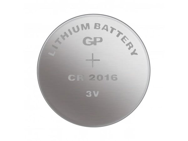 GP Batteries Lithium Cell CR2016, Kertakäyttöinen akku, CR2016, Litium, 3 V, 1 kpl, Ruostumaton teräs