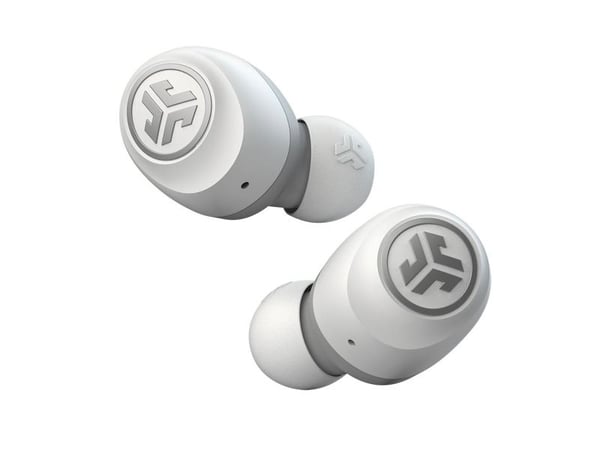 JLab Audio Go Air - True wireless-hodetelefoner med mikrofon - i øret - Bluetooth - grå, hvit