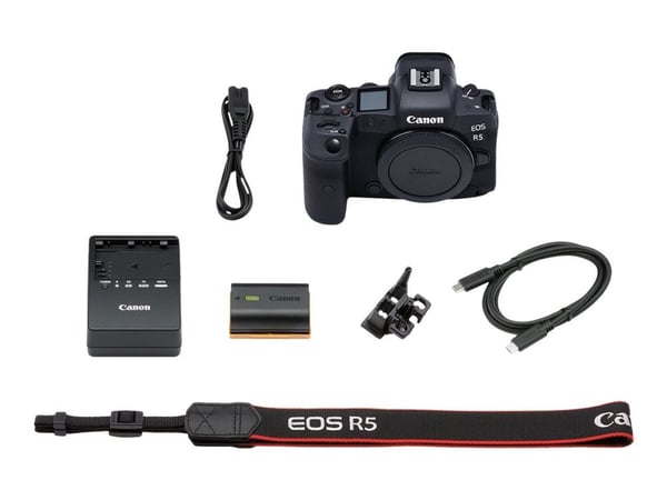 Canon EOS R5, 45 MP, 8192 x 5464 pikseliä, CMOS, 8K Ultra HD, 650 g, Musta
