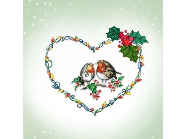 Clear Creation Karnet Swarovski kwadrat CL1302 Święta Ptaszki