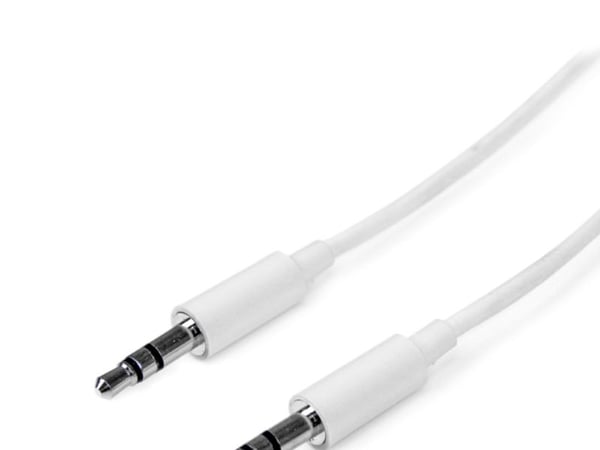 StarTech.com MU1MMMSWH, 3.5mm, Uros, 3.5mm, Uros, 1 m, Valkoinen