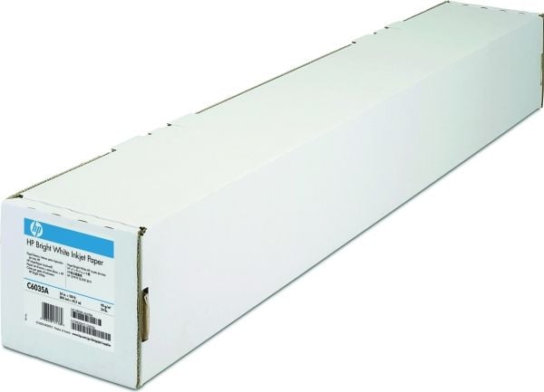 Plotteripaperi HP C6035A Brigth White, 90 g, 24 tuumaa, 610 mm x 45 m