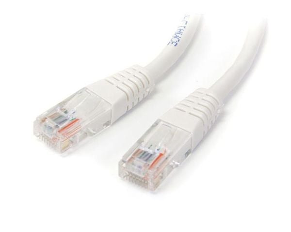StarTech.com Molded Cat 5e UTP Patch Cable - Patchkabel - RJ-45 (han) til RJ-45 (han) - 15 m - UTP - CAT 5e - formet - hvid