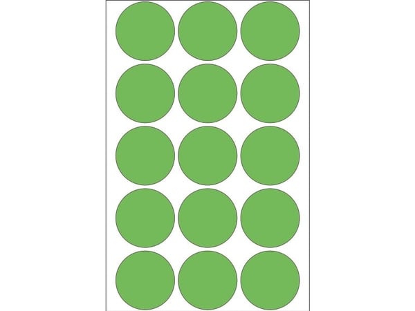 HERMA - Papir - permanent selv-adhesiv - grønn - 32 mm rund 480 etikett(er) (32 ark x 15) runde etiketter