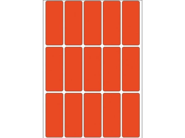 HERMA - Permanet adhesiv - rød - 20 x 50 mm 480 etikett(er) (32 ark x 15) merkelapper