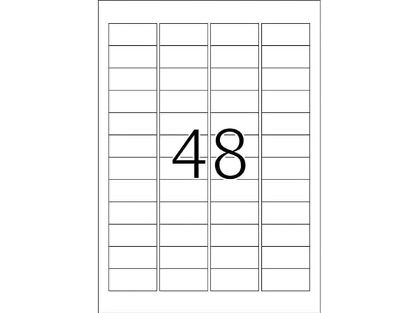 HERMA Premium - Papir - matt - permanent selv-adhesiv - hvit - 48.3 x 16.9 mm 12800 etikett(er) (200 ark x 64) laminerte etiketter