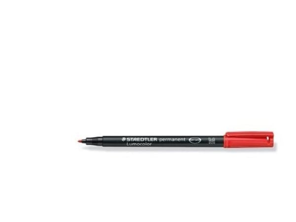STAEDTLER Lumocolor 317 - Markør - permanent - rød - 1 mm - medium