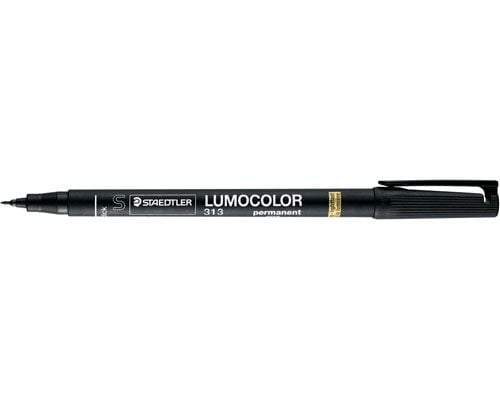 STAEDTLER Lumocolor 313 - Markør - permanent - svart - 0.4 mm - superfin