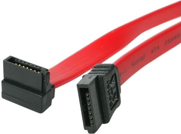 StarTech 6in SATA to Right Angle SATA Serial ATA Cable - 6in SATA Cable - left angle SATA Cable - angled SATA Cable - SATA-kabel - Serial ATA 150/3...