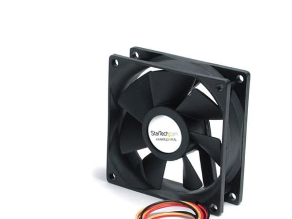 Startech 80x25mm Ball Bearing Quiet Computer Case Fan w/ TX3 Connector - 3 pin case Fan - TX3 Fan - computer case Fan (FAN8X25TX3L) - Systemviftese...