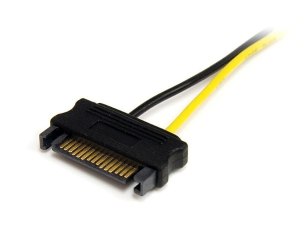 StarTech 6in SATA Power to 8 Pin PCI Express Video Card Power Cable Adapter - SATA to 8 pin PCIe power - Strømkabel - SATA-strøm (hann) til 8-pins ...