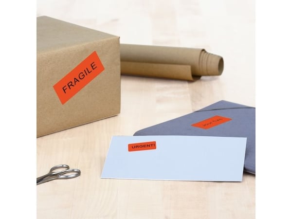 HERMA 4407, Punainen, Suorakulmio, Kiinteä, Paperi, Matta, Laser/Inkjet