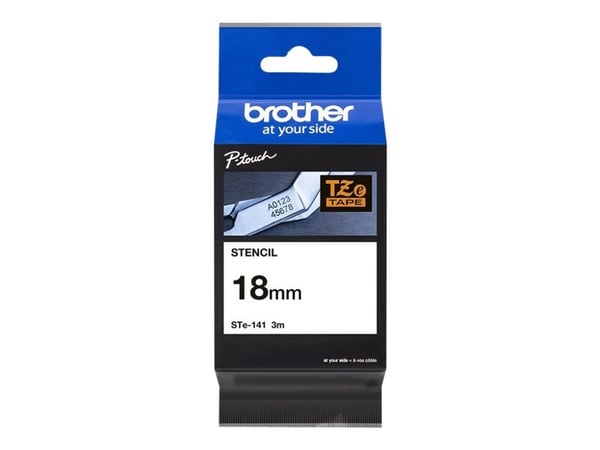 Brother STe-141 - Svart - Rull (1,8 cm x 3 m) 1 kassett(er) stempelbånd - for P-Touch PT-18, 1830, 1880, 2100, 2110, 2430, 2470, 2700, 3600, 7500, ...