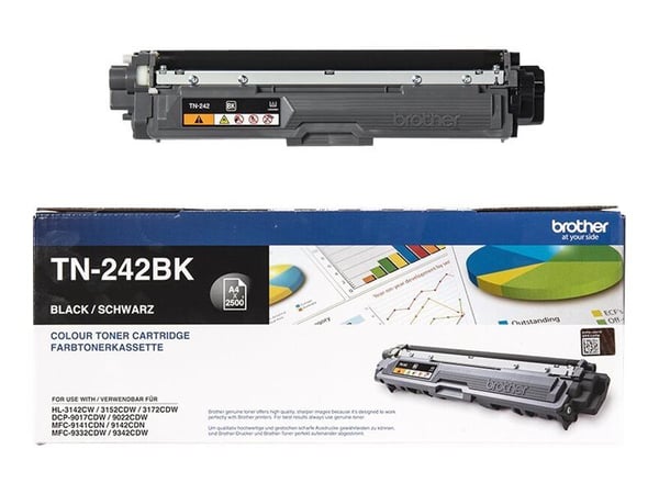 Brother TN242BK - Svart - original - tonerpatron - for Brother DCP-9017, DCP-9022, HL-3142, HL-3152, HL-3172, MFC-9142, MFC-9332, MFC-9342