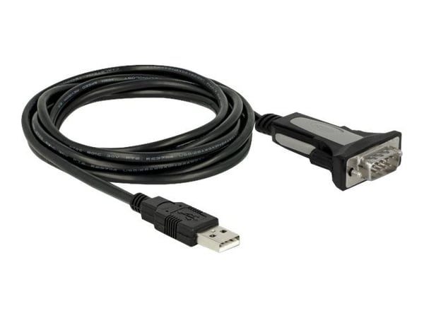 DeLOCK 65962, Musta, 3 m, USB A-tyyppi, DB-9, Uros, Uros