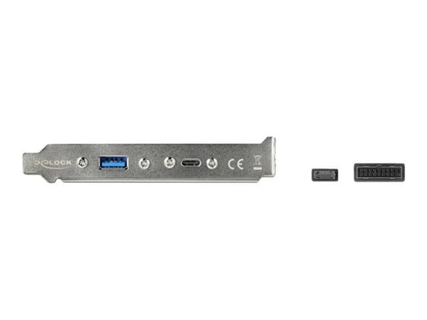 Delock Slot bracket - USB-paneeli - 19 pin USB 3.0 samlekasse, 20 pin USB 3.1 samlekasse til USB Type A, USB-C (hun) - 5 / 20 V - 50 cm - lajittelu