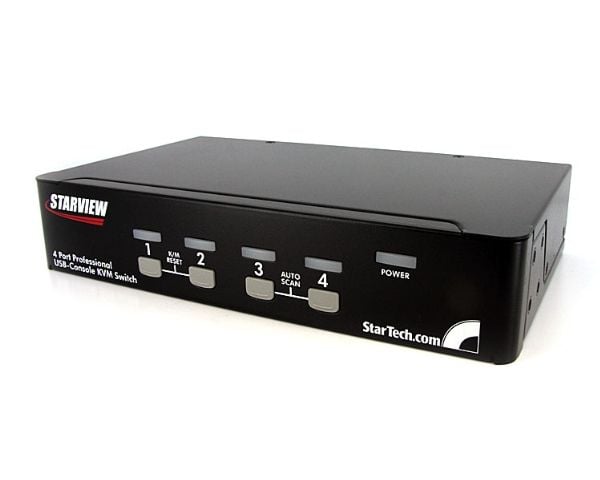 Startech 4-Port USB KVM Swith with OSD - TAA Compliant - 1U Rack Mountable VGA KVM Switch (SV431DUSBU) - KVM-svitsj - 4 x KVM port(s) - 1 lokalbruk...