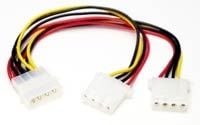 StarTech LP4 to 2x LP4 Power Y Splitter Cable M/F - LP4 Splitter - Molex Y Splitter - Molex Splitter (PYO2L) - Strømkabel - 4-pin intern strøm (hun...