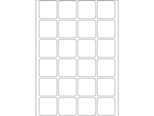 HERMA - Papir - permanent klæbemiddel - hvit - 24 x 24 mm 768 etikett(r) (32 ark x 24) etiketter