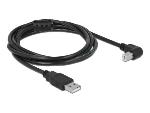 DeLOCK - USB-kaapeli - USB Type B (han) til USB (han) - USB 2.0 - 2 m - 90° stikforbindelse - lajittelu