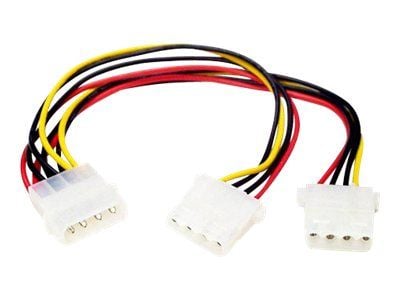 StarTech.com PYO2L, Molex (4-pin), SP4 (4-pin) + LP4 (4-pin), 0,23 m, Uros, Naaras, Valikoidut värit, Valkoinen