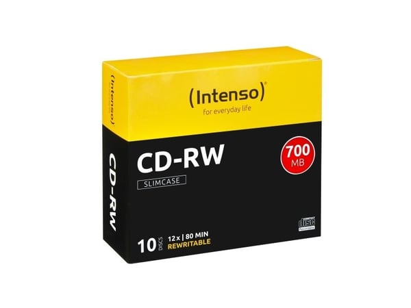 Intenso - 10 x CD-RW - 700 MB (80 min) 12x - smalt cover