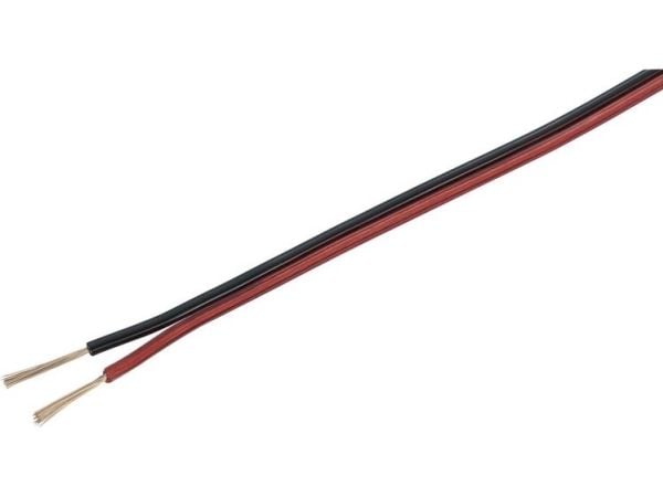 TRU COMPONENTS 1565746 Høyttalerkabel 2 x 0,8 mm² rød/sort 100 m