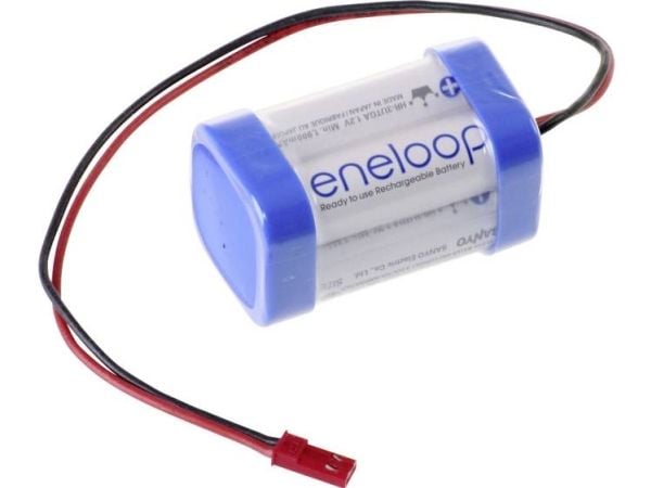 Panasonic eneloop Würfel F2x2 BEC akkupaketti 4x R6 (AA) kaapeli, pistoke NiMH 4,8 V 1900 mAh