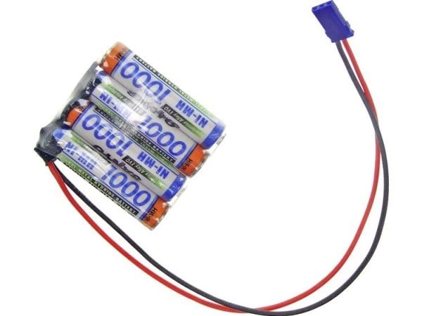 Panasonic Sarja F1x4 Graupner Paristopakkaus 4x R03 (AAA) Kaapeli, pistoke NiMH 4,8 V 1000 mAh