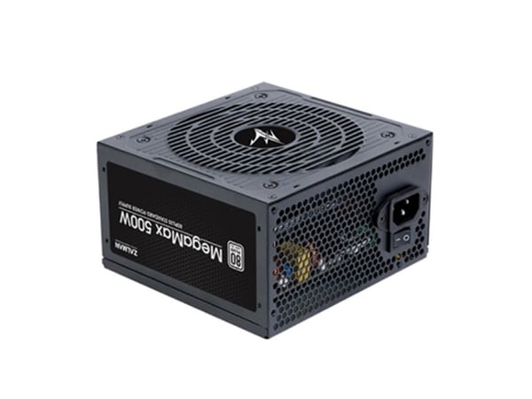 ZALMAN MegaMax ZM500-TXII - Strømforsyning (sisäinen) - ATX12V 2.31 - 80 PLUS - AC 200-240 V - 500 Watt - aktiv PFC - aktiivinen PFC