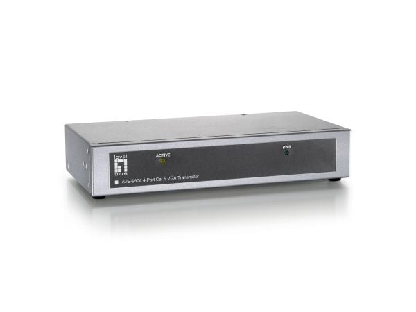LevelOne AVE-9304 4-port LR Cat.5 A/V Transmitter - Förlängd räckvidd för audio/video - sändare - 10Mb LAN - 4 portar - upp till 300 m