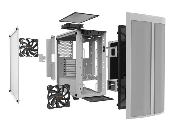 be quiet! Pure Base 500DX - Miditower - ATX - ingen strømforsyning - USB/Lyd - Hvid - (Inkl. 3 x Pure Wings 2 blæsere)