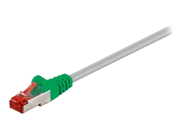 goobay - Övergångskabel - RJ-45 (hane) till RJ-45 (hane) - 2 m - SFTP, PiMF - CAT 6 - rund - grå, grön goobay - Övergångskabel - RJ-45 (hane) till RJ-45 (hane) - 2 m - SFTP, PiMF - CAT 6 - rund - grå, grön
