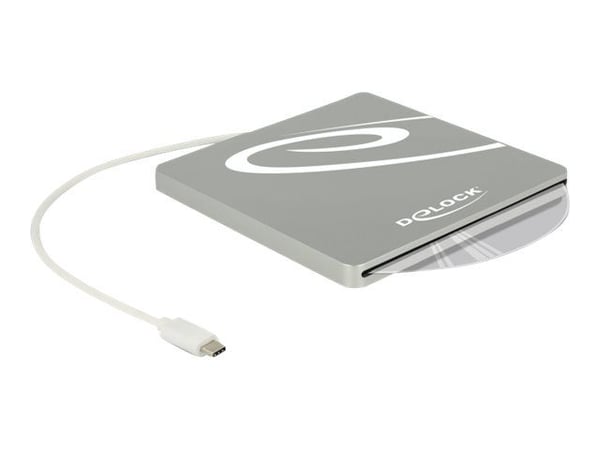 Delock 5.25 External Enclosure Slot-in Slim SATA > USB C - Drevkabinett - SATA - USB 3.1 (Gen 1) - svart, sølv Delock 5.25 External Enclosure Slot-in Slim SATA > USB C - Drevkabinett - SATA - USB 3.1 (Gen 1) - svart, sølv