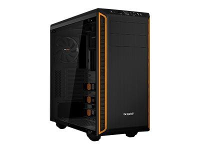 be quiet! Pure Base 600 Window - Miditower - ATX - ingen strømforsyning - USB/Lyd - Sort/Orange - (Inkl. 2 x Pure Wings 2 blæsere)