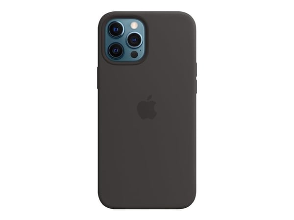 Apple - Baksidedeksel for mobiltelefon - med MagSafe - silikon - svart - for iPhone 12 Pro Max