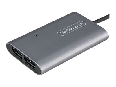 StarTech Thunderbolt 3 to Dual DisplayPort Adapter DP 1.4, Dual 4K 60Hz or Single 8K/5K Thunderbolt 3 to DP Adapter, TB3 to 2x DisplayPort Monitor ...