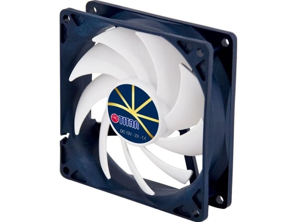 Titan TFD-9225H12ZP/KE(RB), Vifte, 9,2 cm, 270 RPM, 2700 RPM, Sort, Hvit