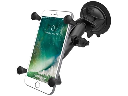 RAM Mount Twist Lock Suction Cup Mount, Mobiltelefon/smartpone, Passiv holder, Sort, Aluminium, Sammensat, Rustfrit Stål, Apple iPhone 6 Apple iPho...