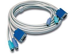 TRENDnet TK C15 - Tastatur / video / musekabel (KVM) - PS/2, HD-15 (VGA) (hann) til PS/2, HD-15 (VGA) (hann) - 4.5 m